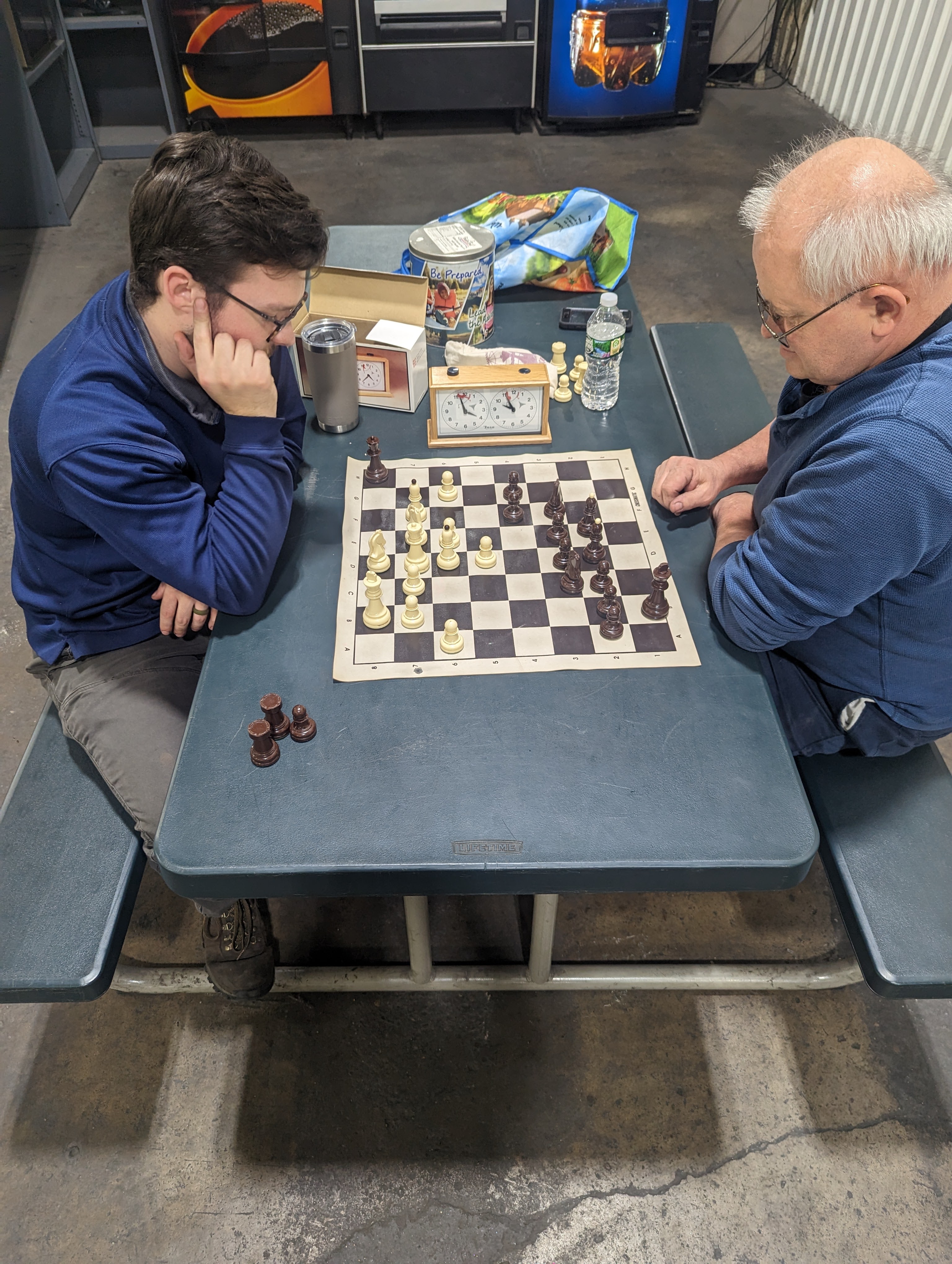 HFW employees playing chess during lunch break