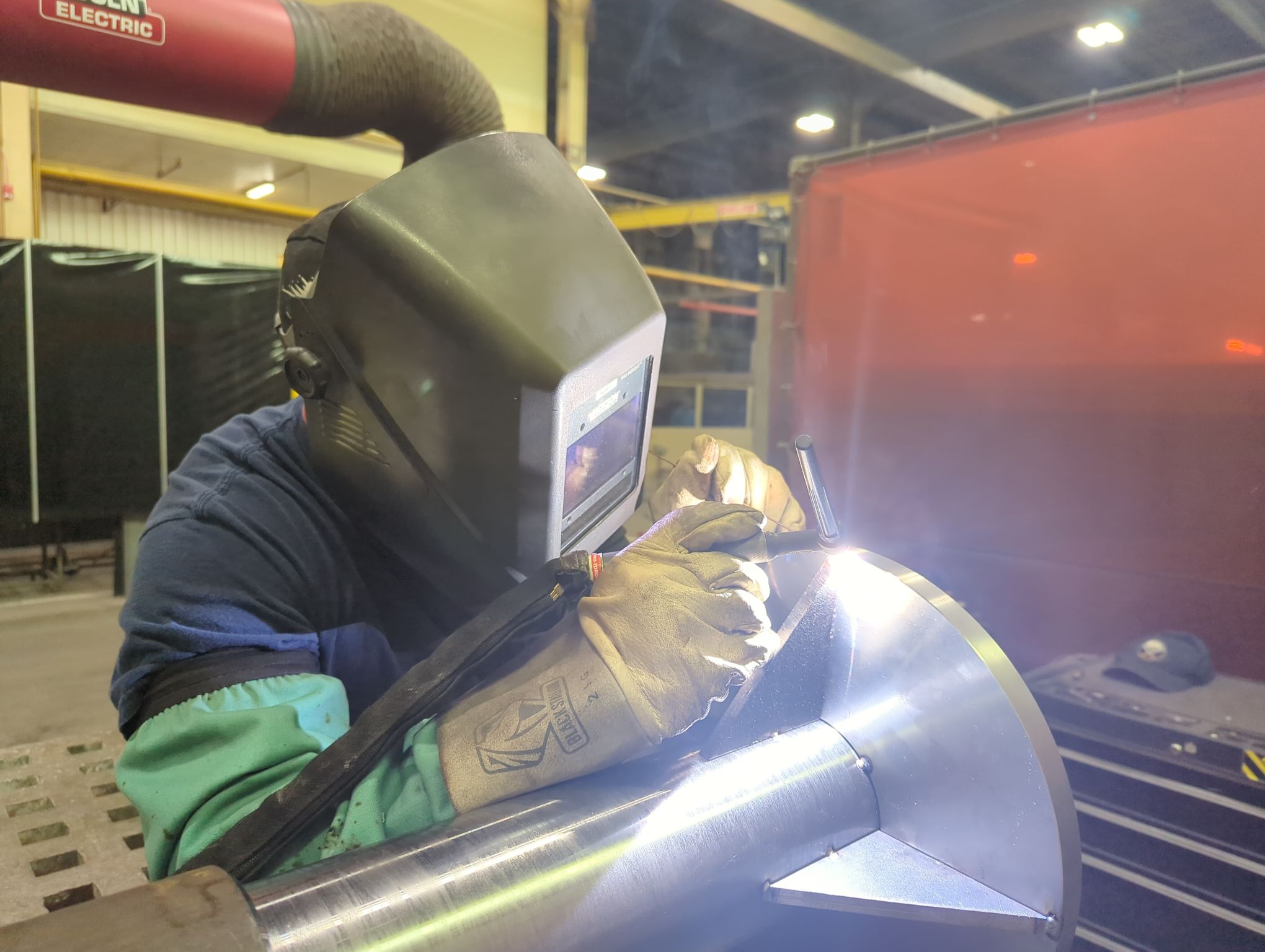 Fabricating a shaft.