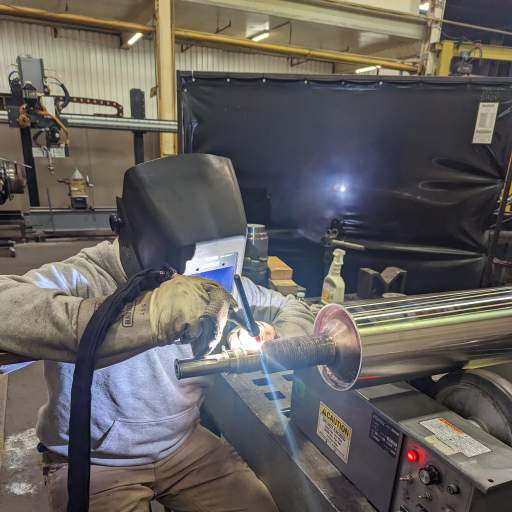 Weld overlay of journal diameter.