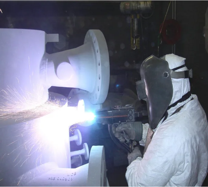 Thermal spray aluminum applied to a compressor case for corrosion protection
