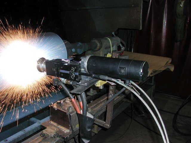 The electric arc metallizing process at HFW Industries.