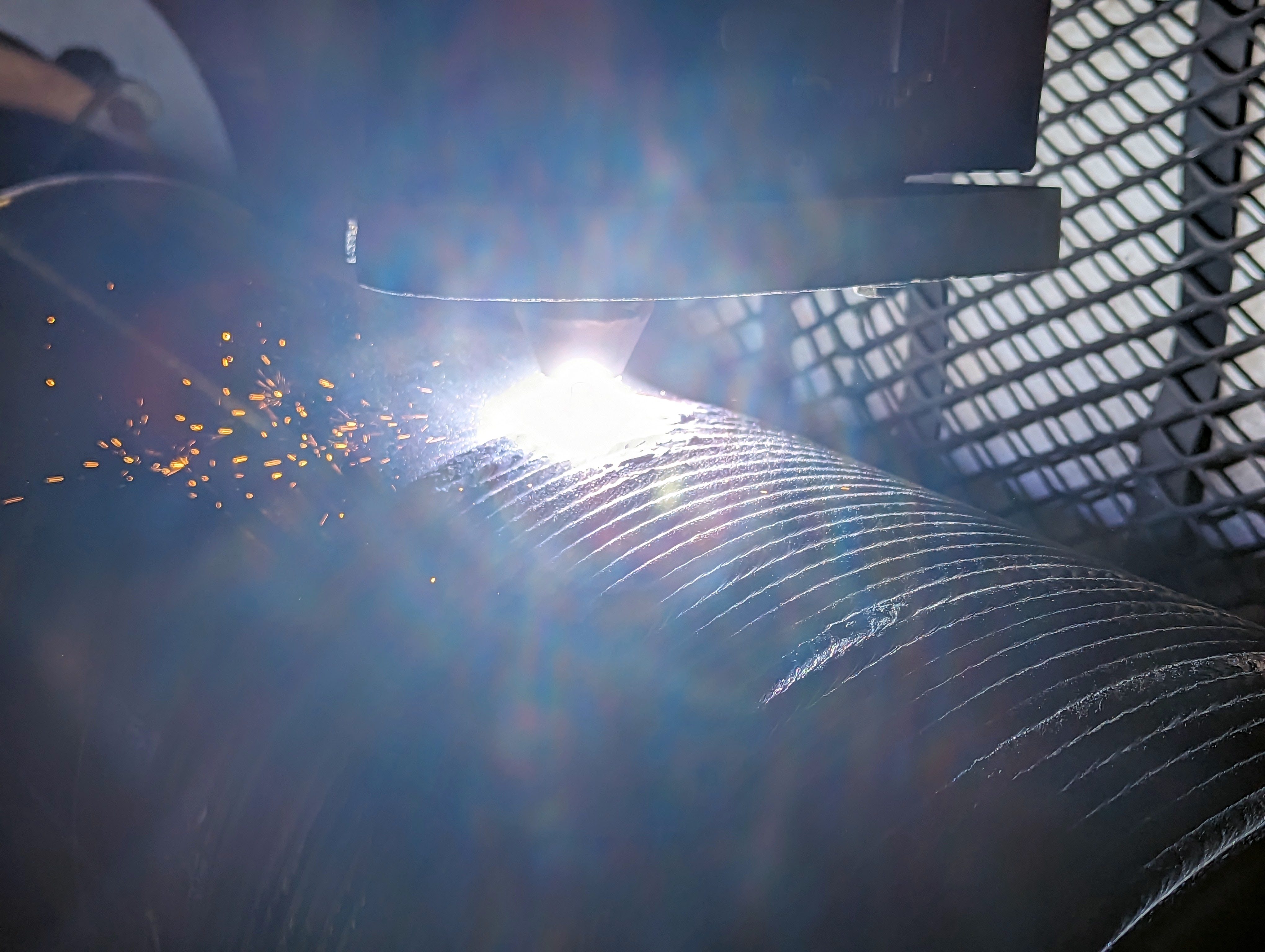 Plasma transferred arc welding of an industrial roll to improve wear resistance and extend equipment life